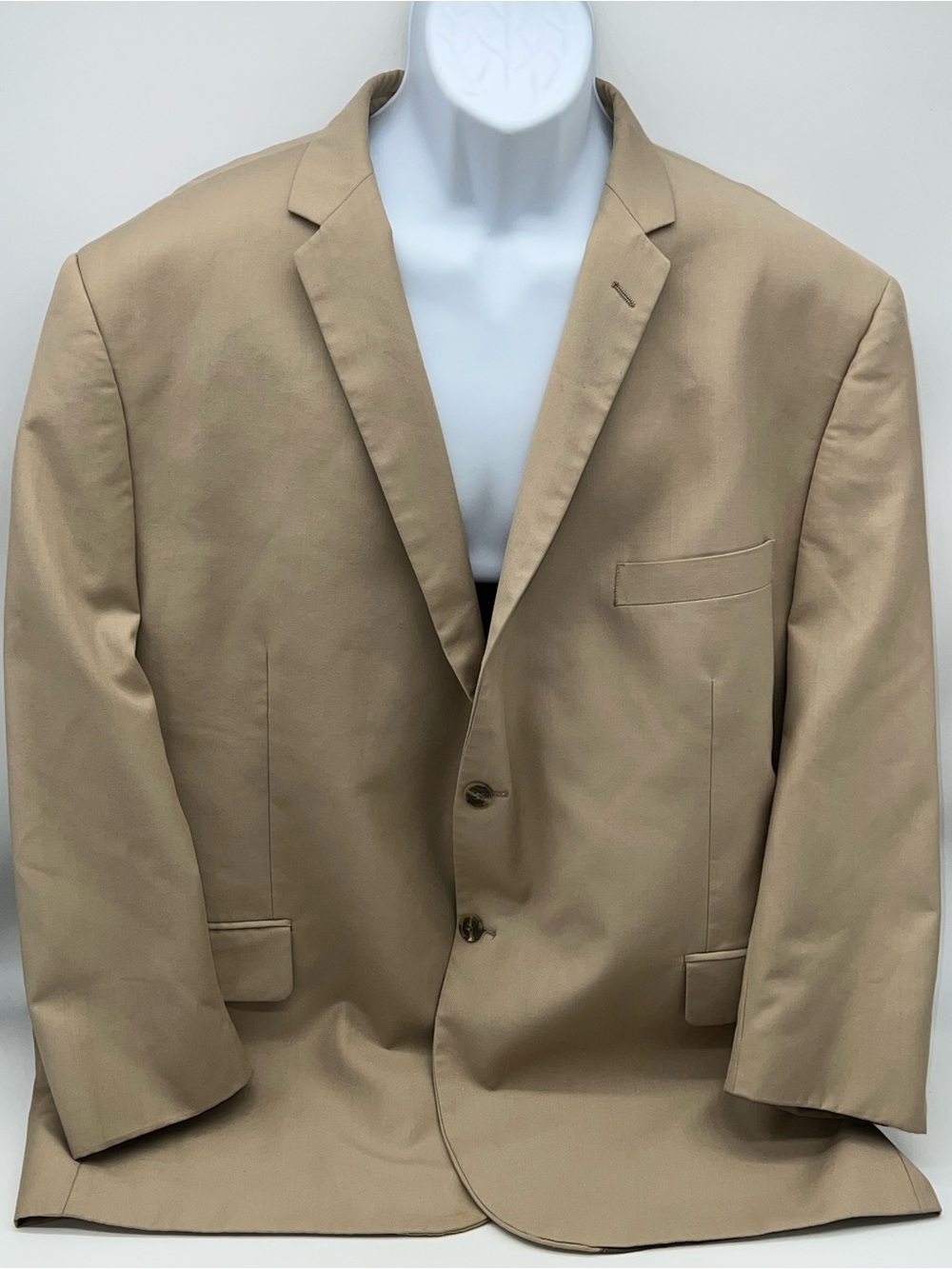 Angelo Rossi Men's Tan Single-Breasted Blazer - Classic Tailored Look-Size 50R